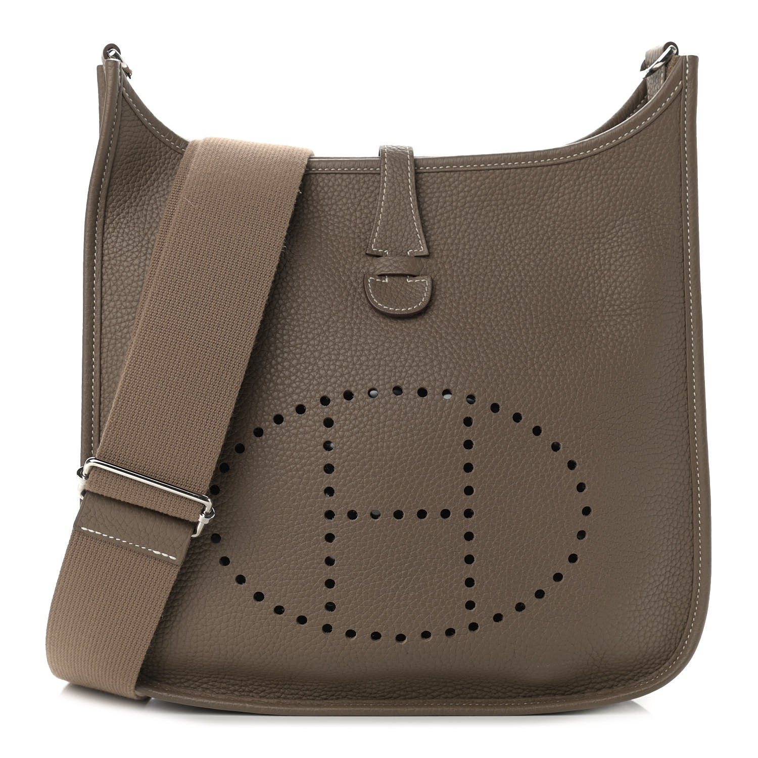 Hermes Taurillon Clemence Evelyne III PM Etoupe 1 of 9