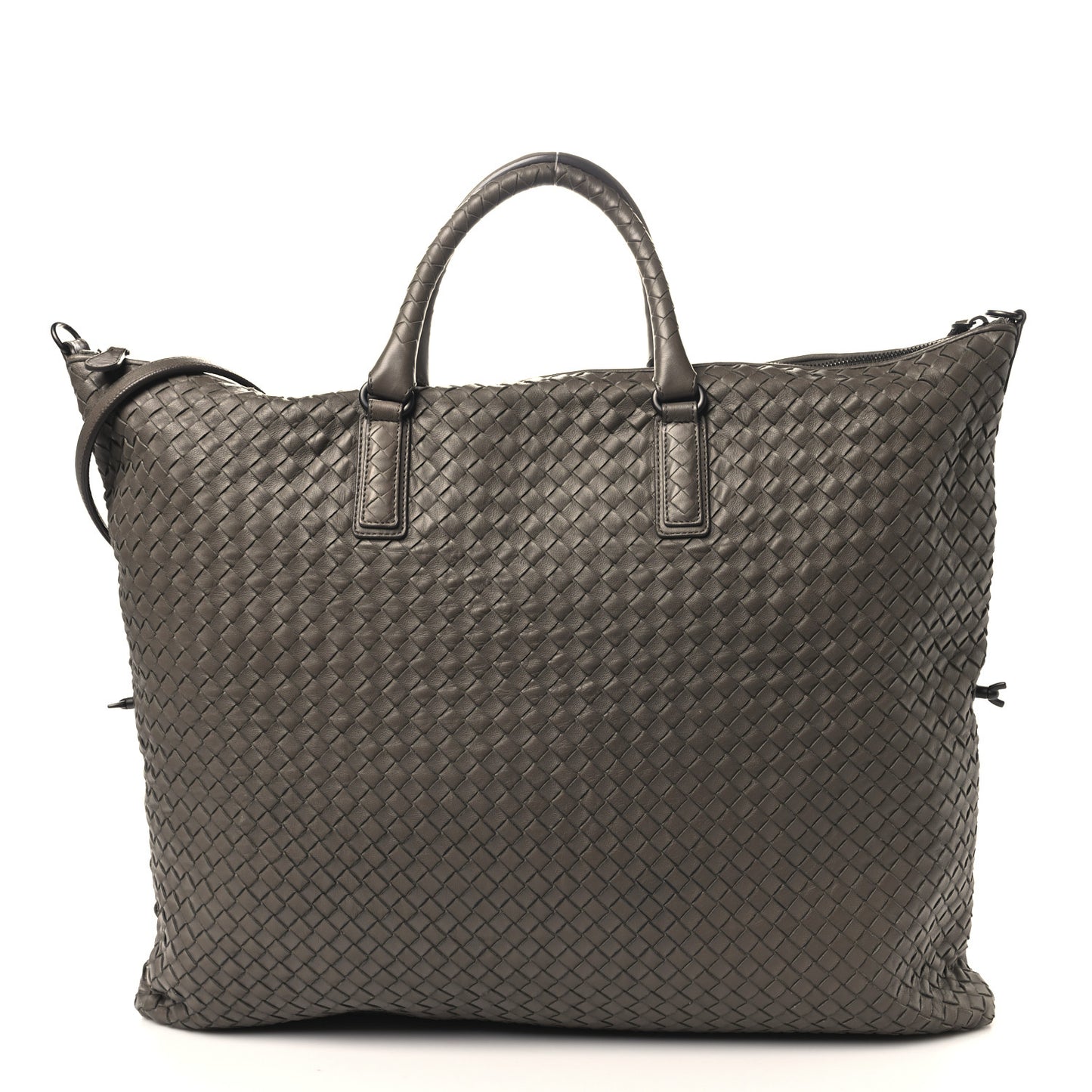 Nappa Intrecciato Maxi Convertible Tote Steel