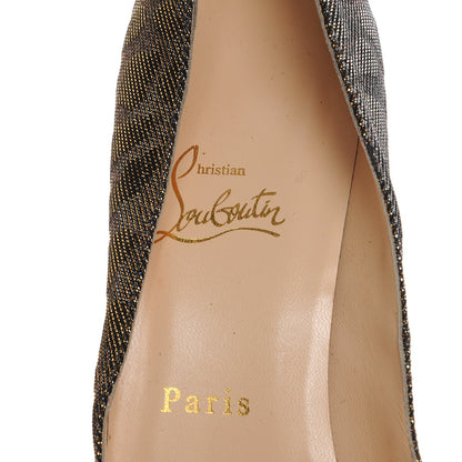 Christian Louboutin Lame Leopard Very Prive 120 Pumps 40 Gold Silver 7 of 7