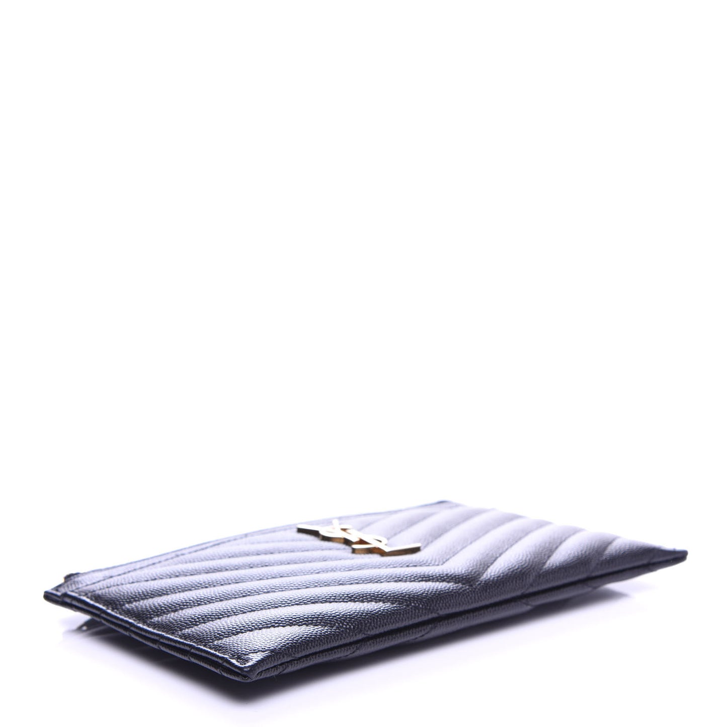 Grain De Poudre Chevron Monogram Bill Pouch Black