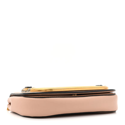 Valentino Garavani Calfskin Crystal Supervee Clutch Rose Cannelle 4 of 12