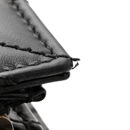 Gucci Calfskin Matelasse GG Marmont Chain Wallet Black 12 of 13