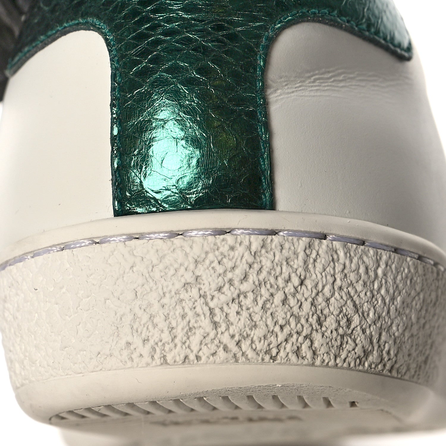 Gucci Calfskin Ayers Bee Embroidered Womens Ace Sneakers 35 White Green 17 of 19