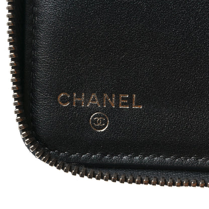 Chanel Iridescent Caviar Quilted Large Zip Around Organizer Wallet Black 6 of 9