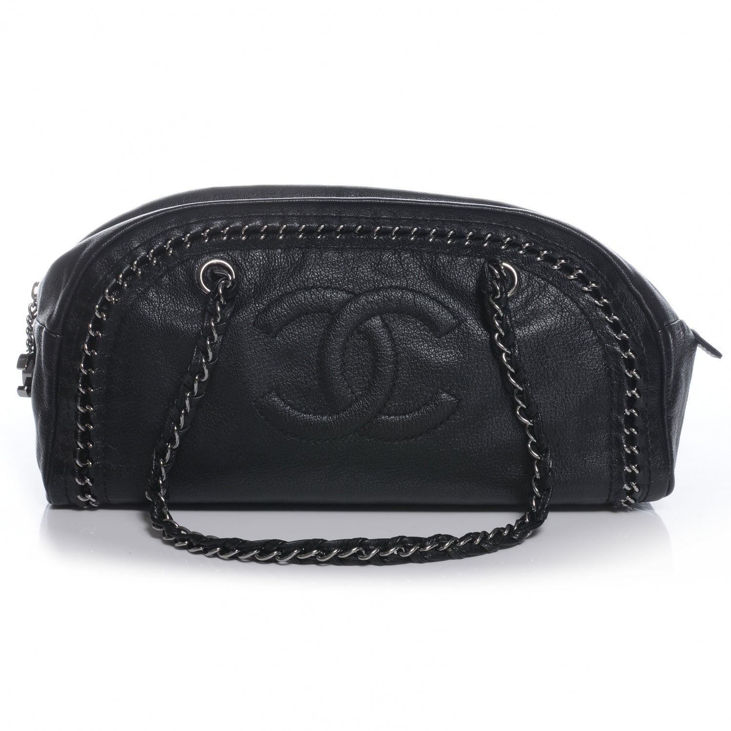 Chanel Leather Luxe Ligne Medium Bowler Black 1 of 7