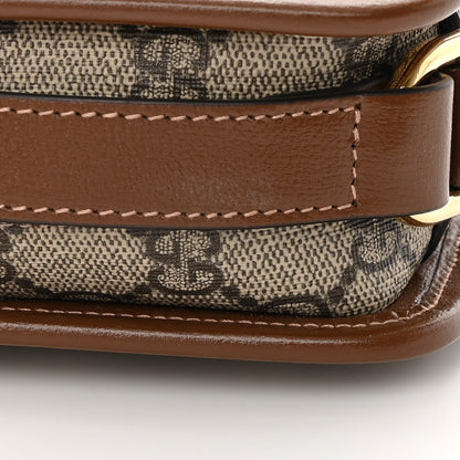 Gucci GG Supreme Monogram Azalea Calfskin Mini Retro Interlocking G Shoulder Bag Beige Ebony Brown Sugar 11 of 11