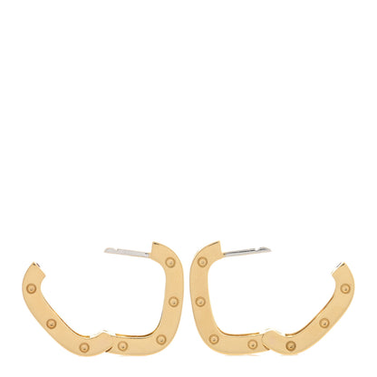 Roberto Coin 18K Yellow Gold Diamond Pois Moi Hoop Earrings 3 of 5