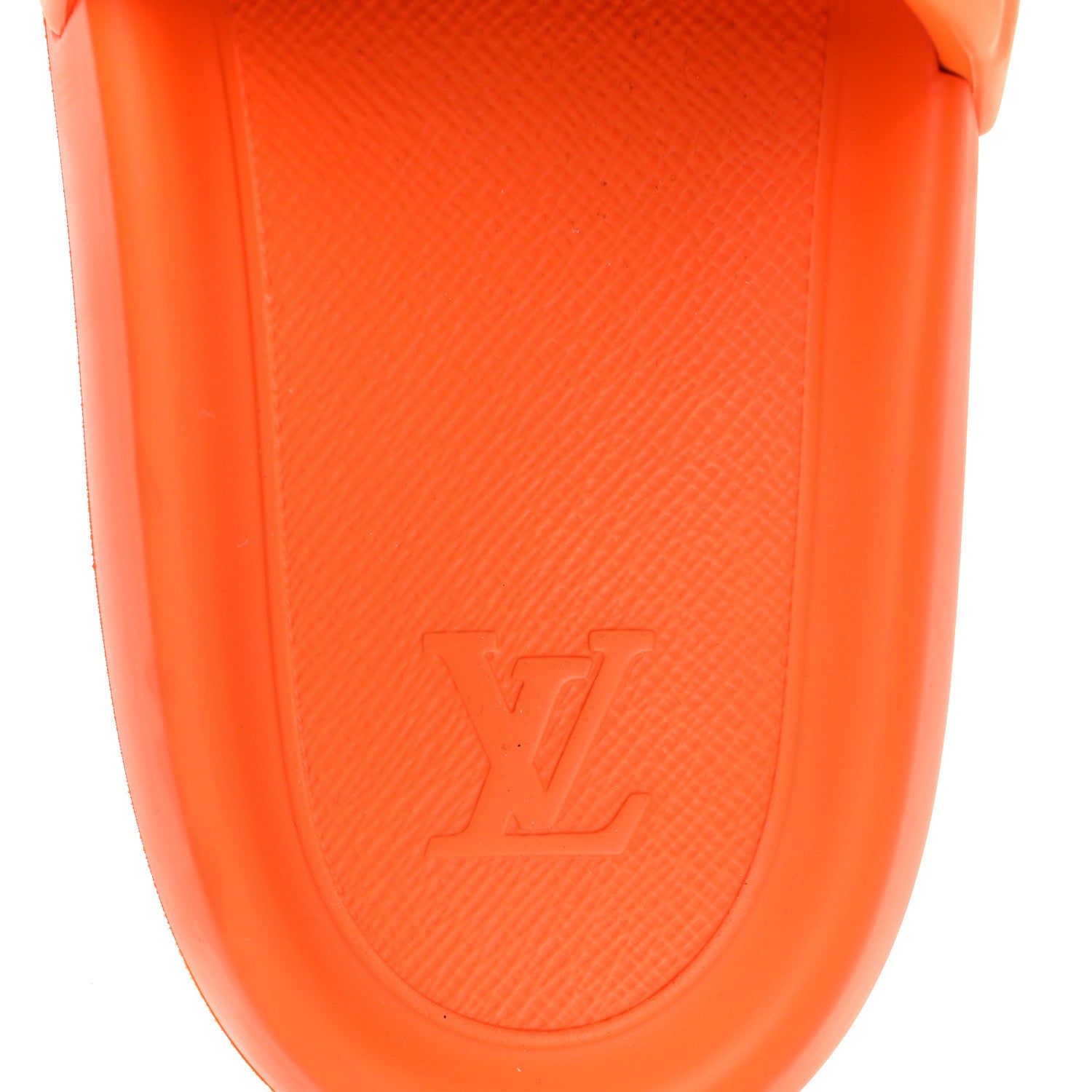 Louis Vuitton Rubber Embossed Monogram Mens Waterfront Mules 10 Orange 7 of 9
