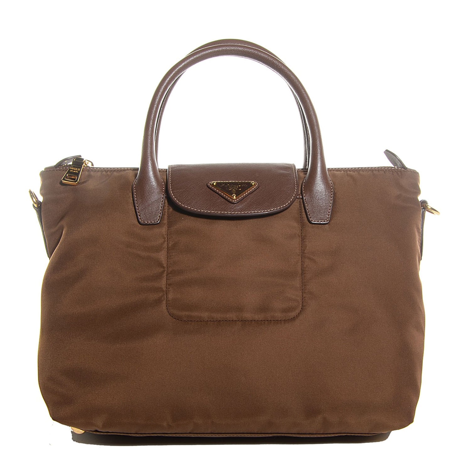 Saffiano Tessuto Nylon Tote Corinto