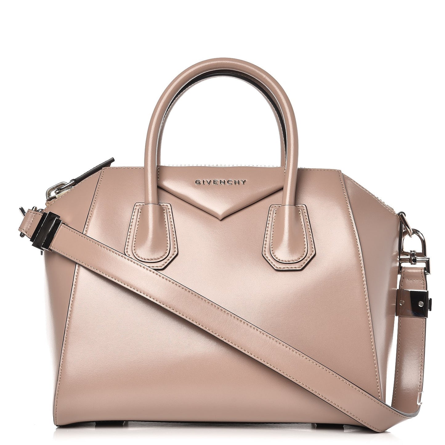 Shiny Lord Calfskin Medium Antigona Taupe