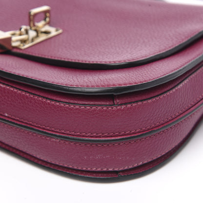 Valentino Garavani Pebbled Calfskin Joylock Flap Messenger Bag Camelia 8 of 13