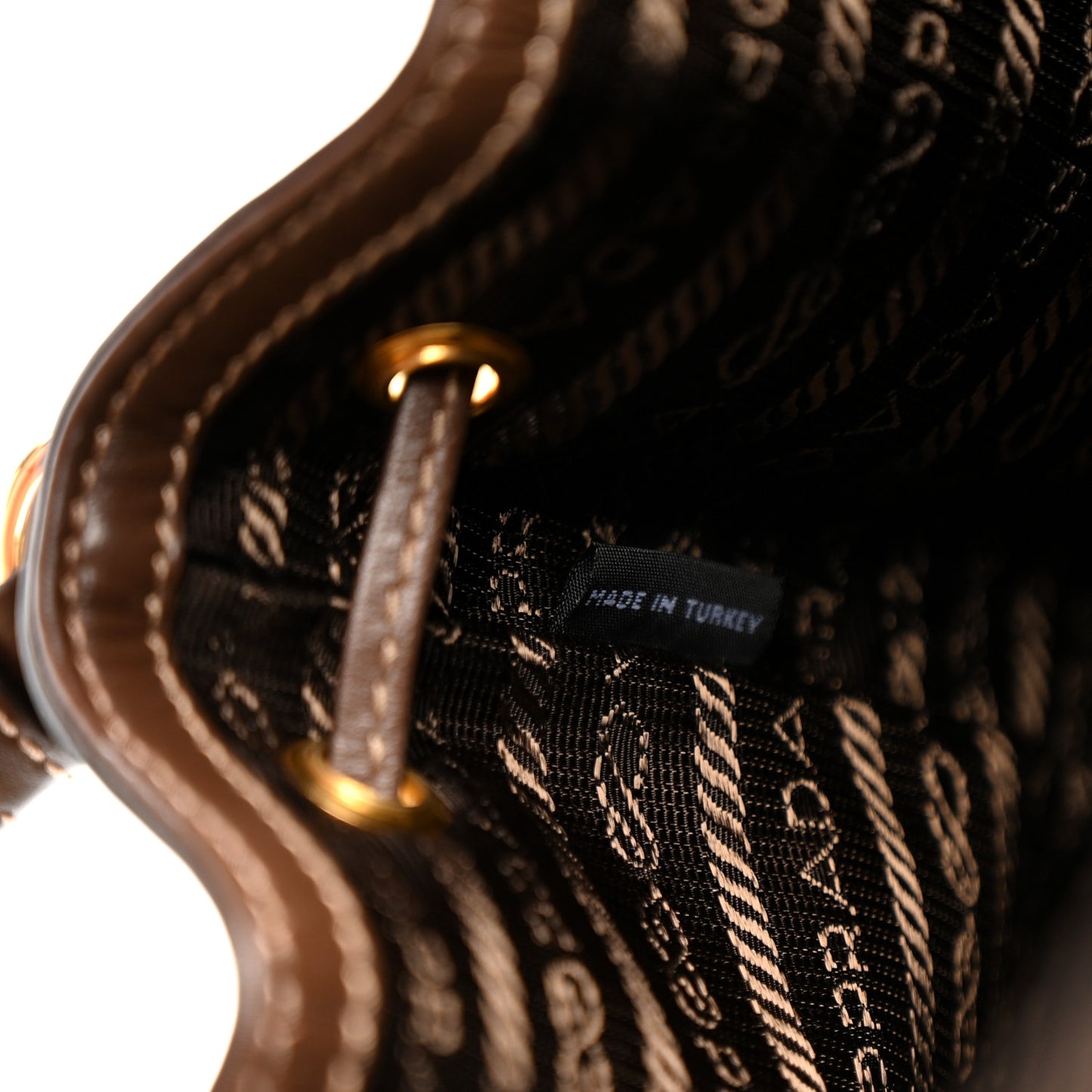 Jacquard Logo Mini Bucket Crossbody Bag Corda Bruciato