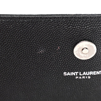 Saint Laurent Grain De Poudre Monogram Cassandre Clutch Black 10 of 13