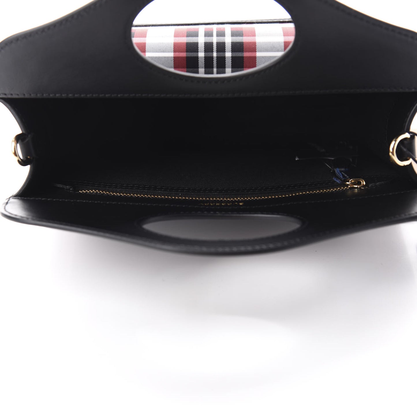 Calfskin Nylon Tartan Mini Pocket Bag Bright Red