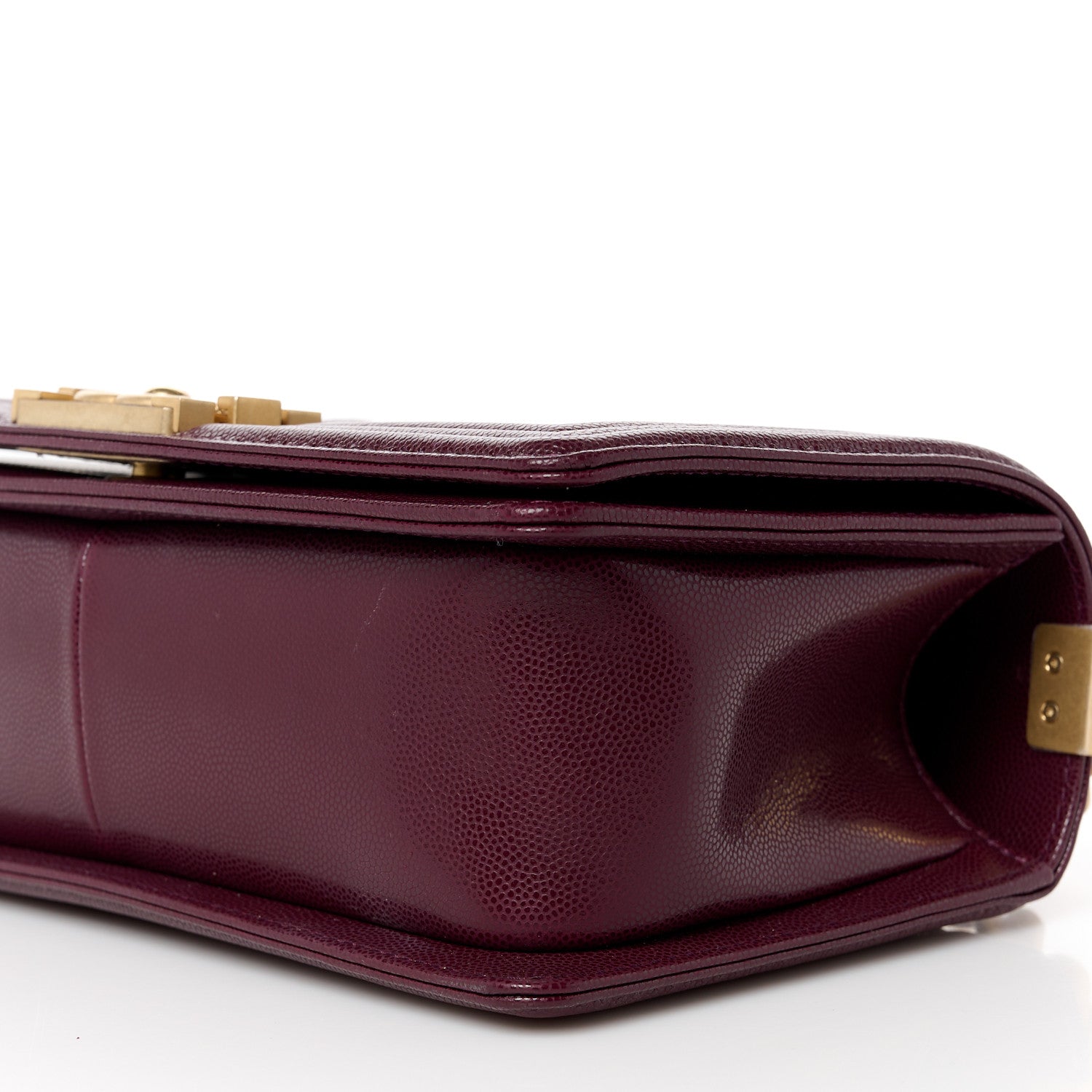 Chanel Caviar Quilted Medium Top Handle Boy Flap Burgundy 11 of 12