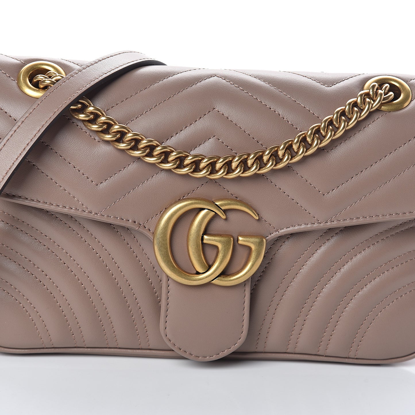 Calfskin Matelasse Small GG Marmont Shoulder Bag Porcelain Rose