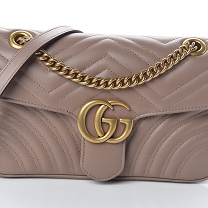 Gucci Calfskin Matelasse Small GG Marmont Shoulder Bag Porcelain Rose 6 of 8