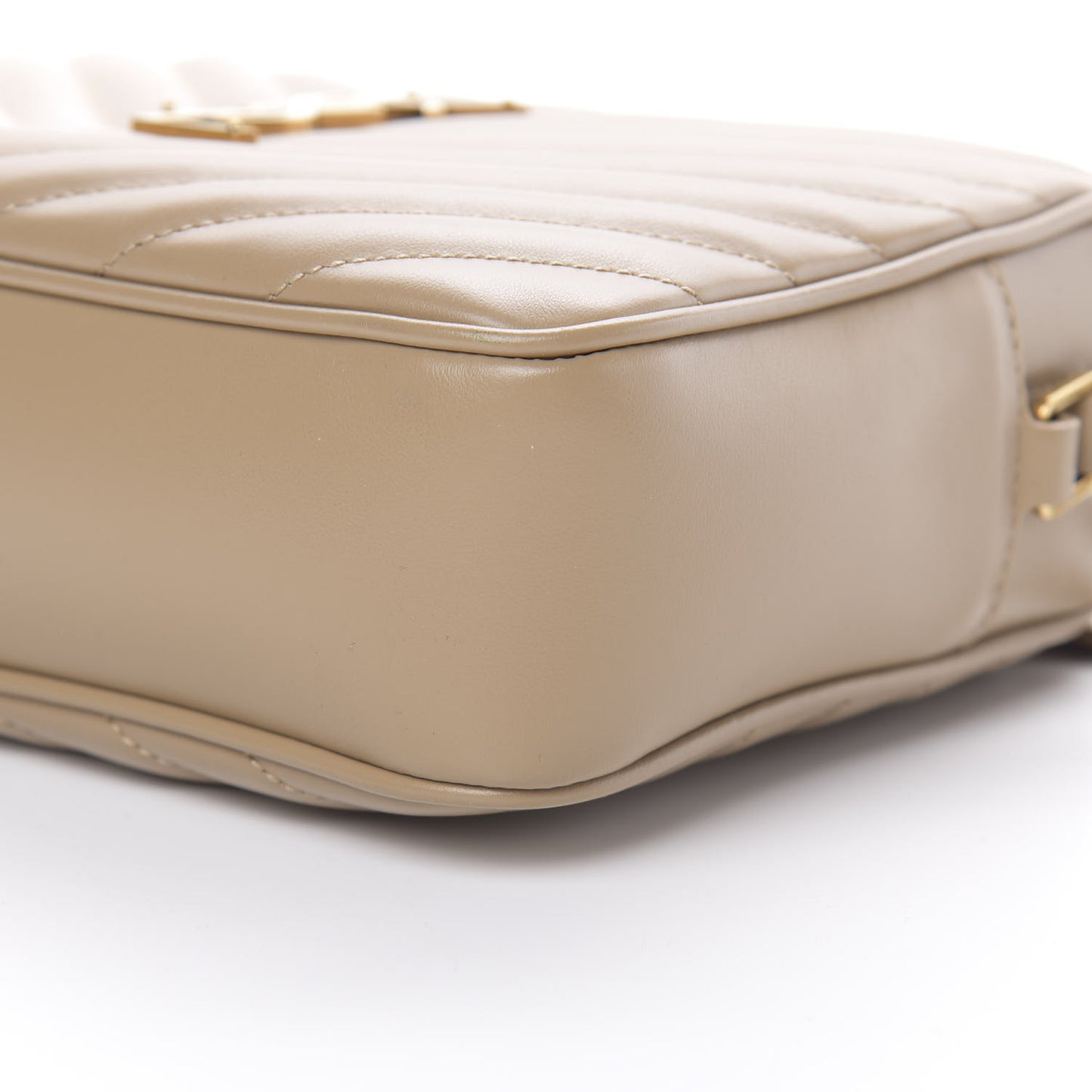 Calfskin Matelasse Monogram Lou Camera Bag Dark Latte