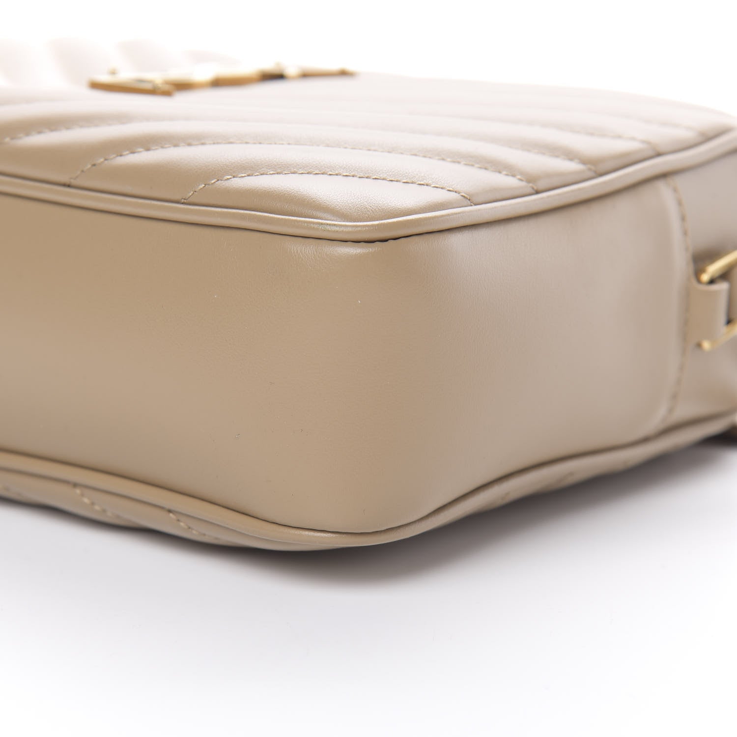 Saint Laurent Calfskin Matelasse Monogram Lou Camera Bag Dark Latte 10 of 13