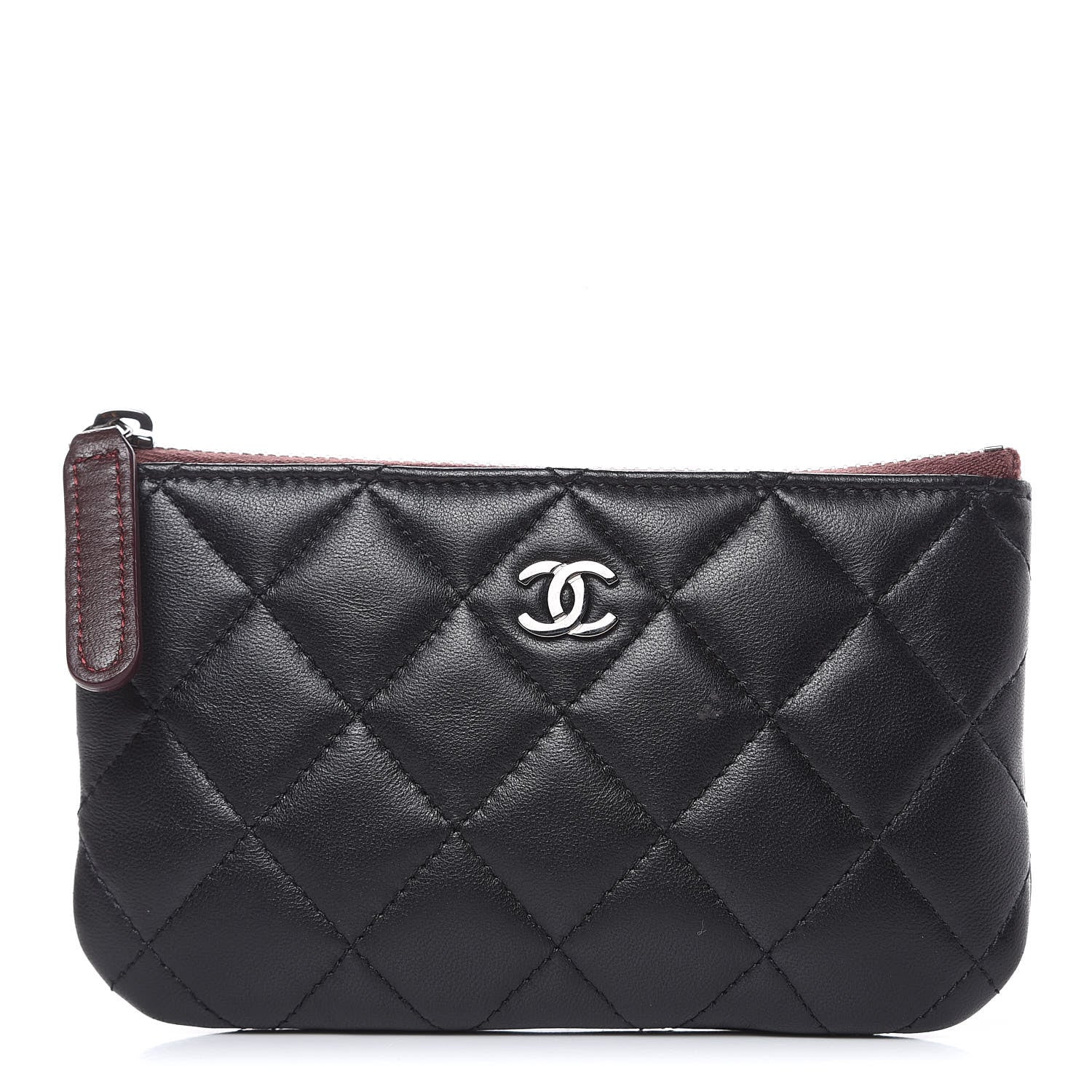 Chanel Lambskin Quilted Small Cosmetic Case Black 1 of 8