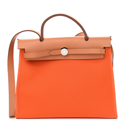 Hermes Toile Vache Hunter Herbag Zip 31 PM Orange 3 of 14