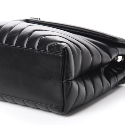 Saint Laurent Calfskin Y Quilted Monogram Medium Loulou Chain Satchel Black 7 of 11
