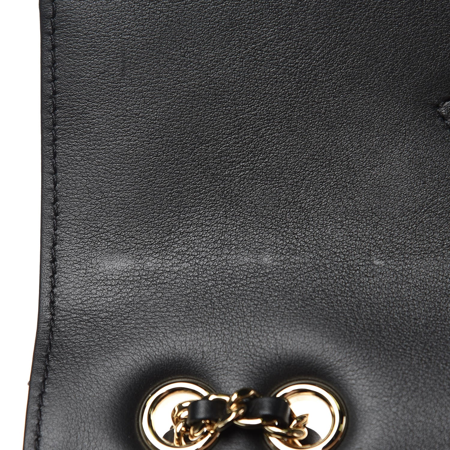 Chanel Calfskin Chevron Quilted Statement Flap Black 12 of 13