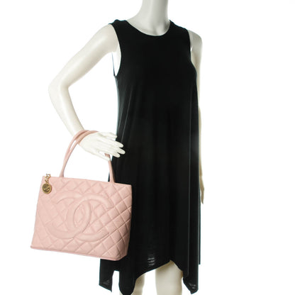 Chanel Caviar Quilted Medallion Tote Light Pink 2 of 10