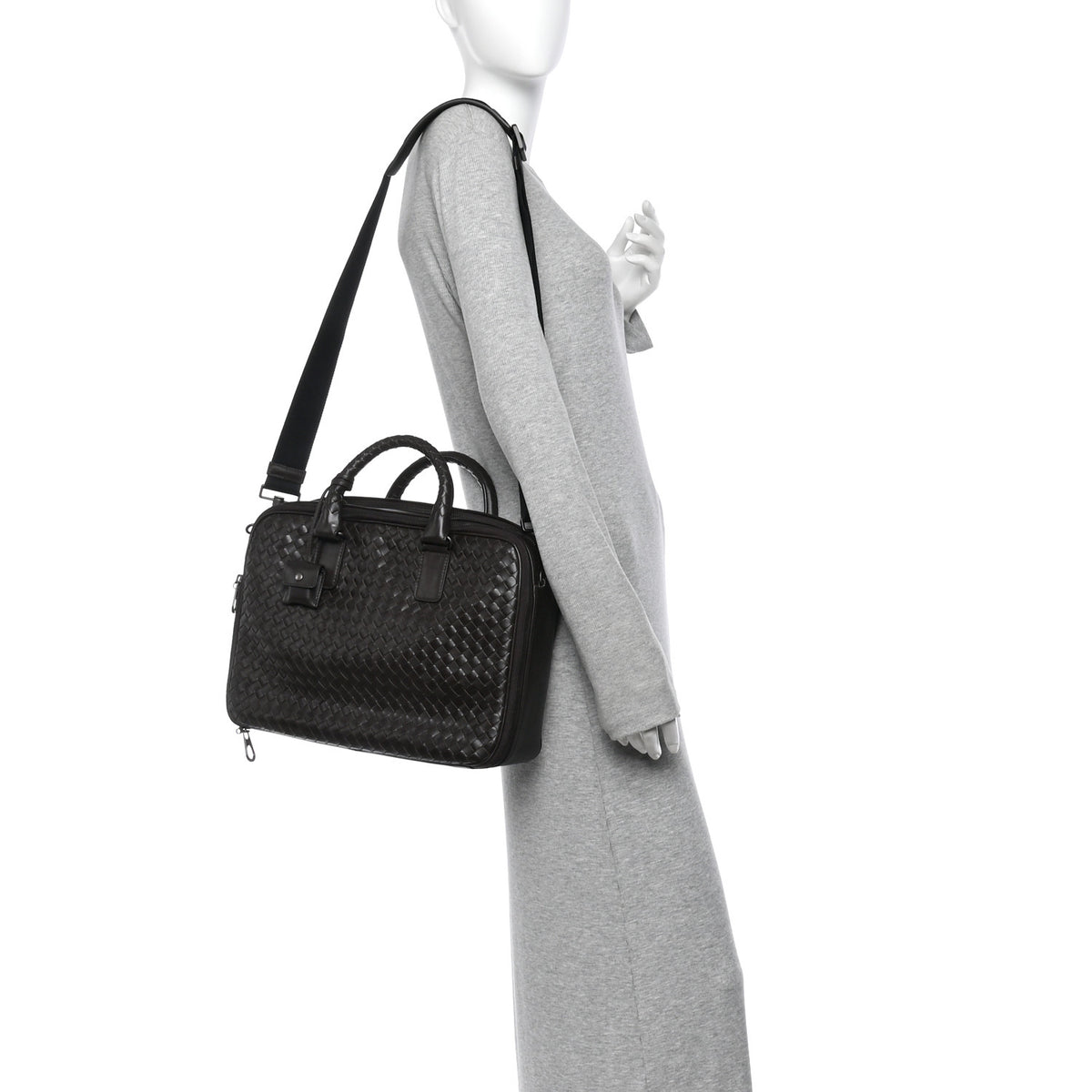 Bottega Veneta Nappa Intrecciato Briefcase Top Handle Ebano 3 of 23