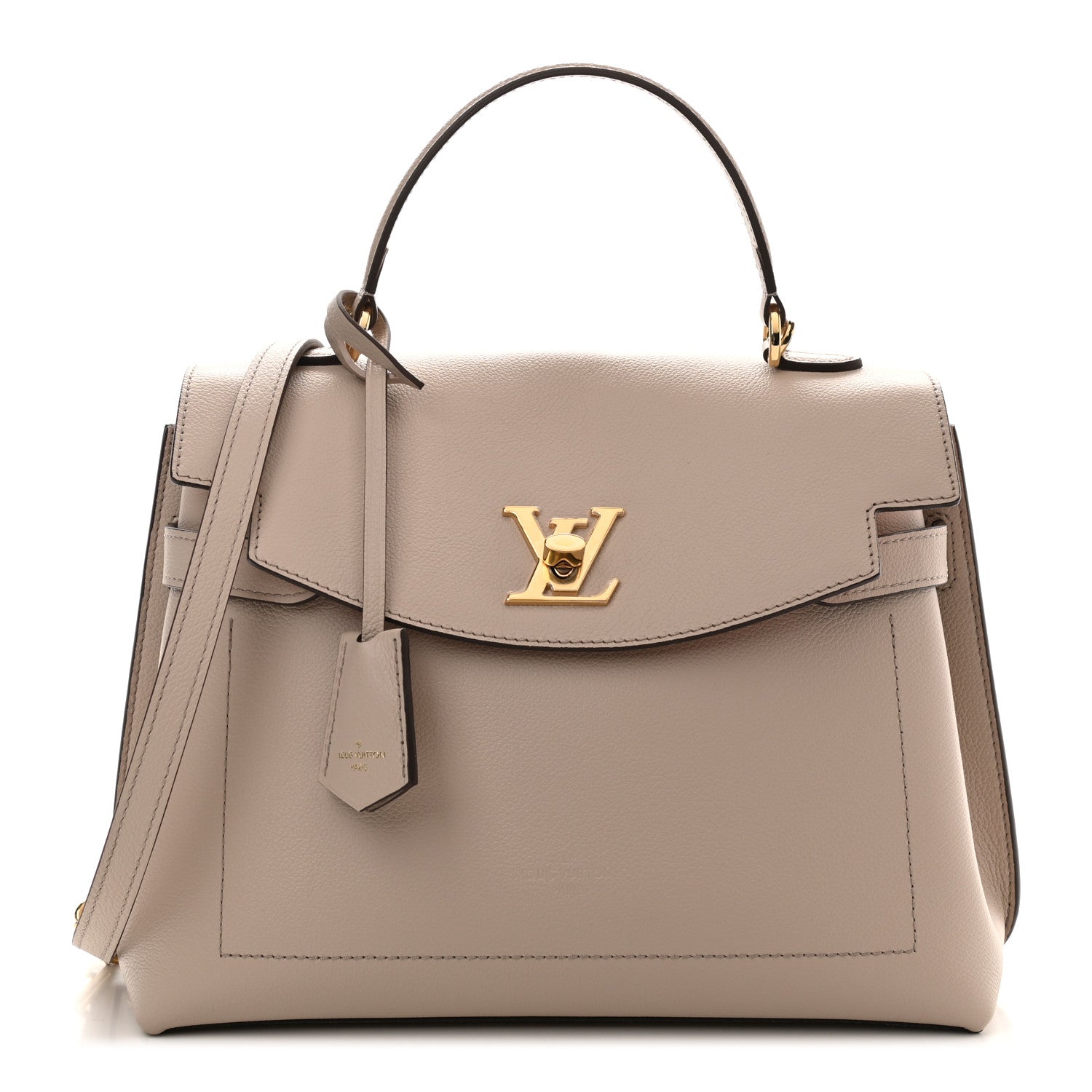 Louis Vuitton Soft Calfskin Lockme Ever MM Greige 1 of 9