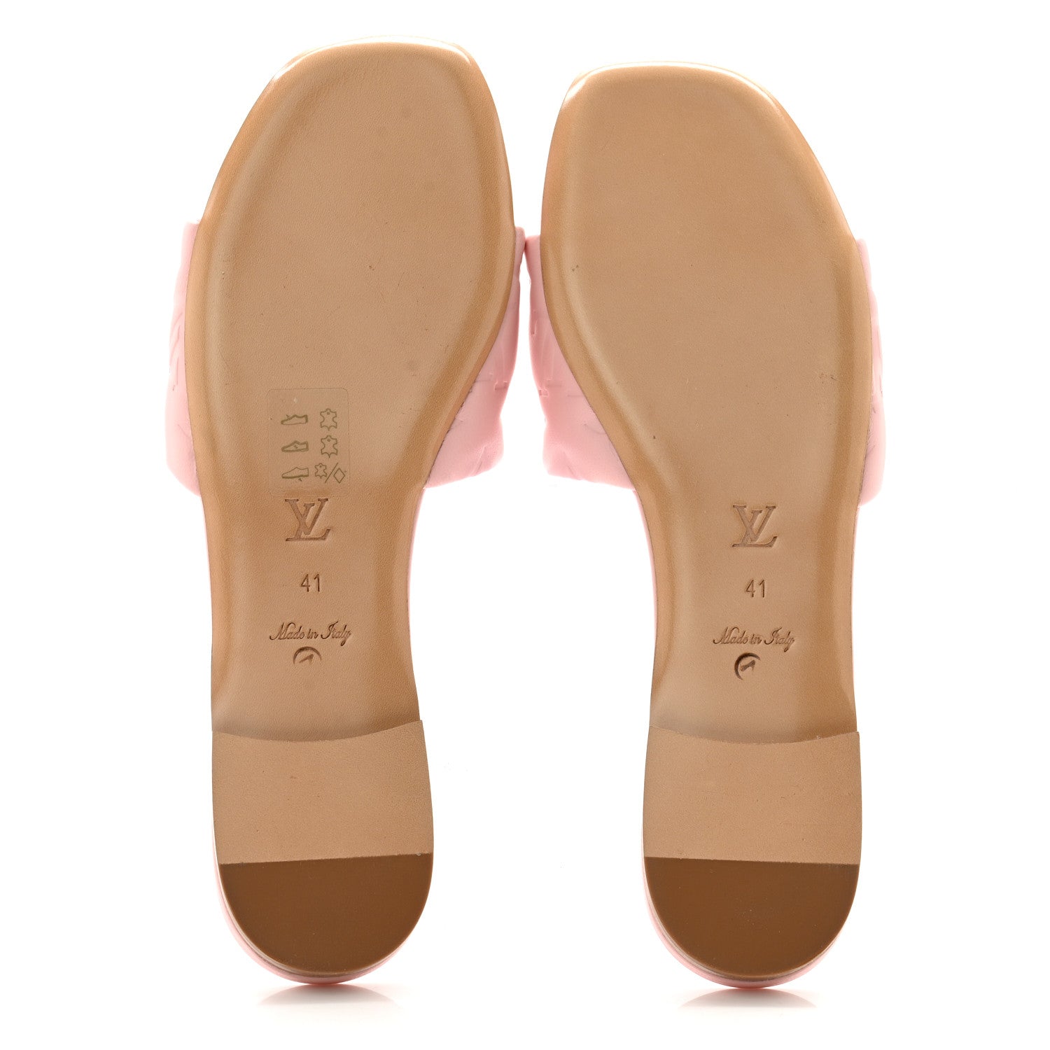 Louis Vuitton Lambskin Embossed Monogram Revival Flat Mules 41 Rose Clair 5 of 9