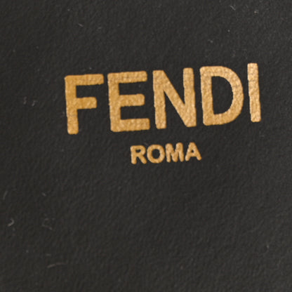 Fendi Fabric Jacquard FF 1974 Fendi Feel Slide Sandals 39 Tobacco Black 7 of 9