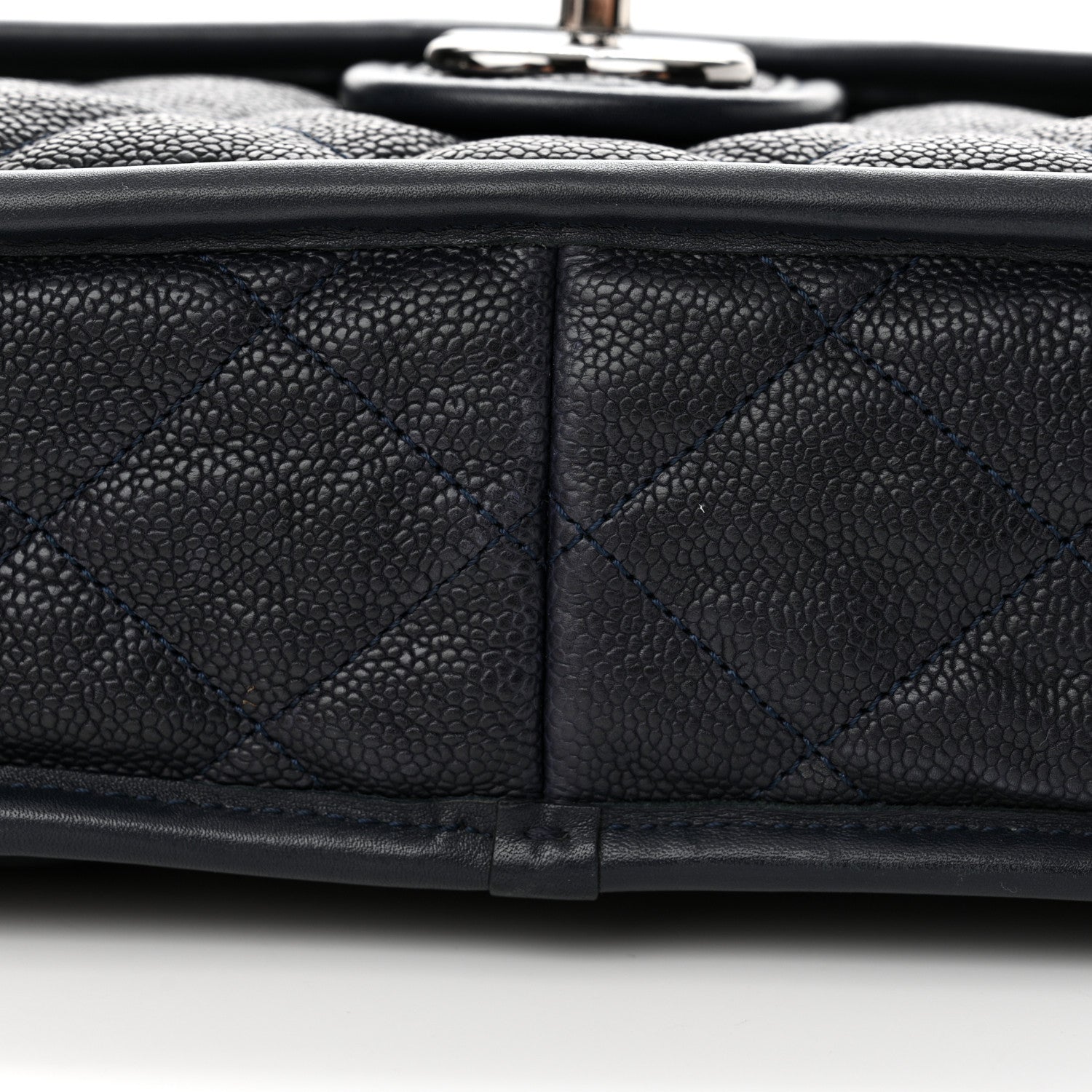 Chanel Caviar Quilted Large French Riviera Flap Navy Blue 16 of 16