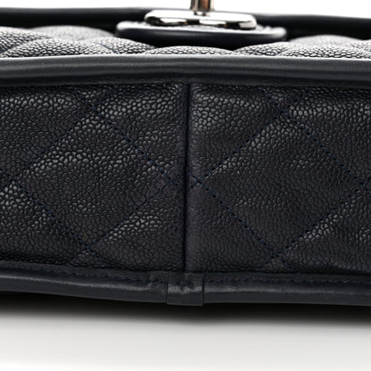 Chanel Caviar Quilted Large French Riviera Flap Navy Blue 16 of 16