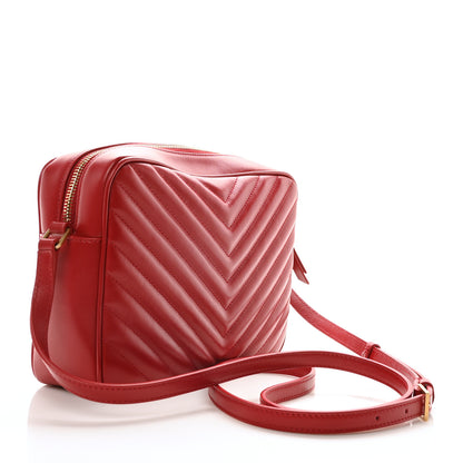 Saint Laurent Calfskin Matelasse Monogram Lou Camera Bag Eros Red 3 of 10