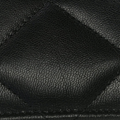 Chanel Goatskin Quilted Chanel 19 Flat Wallet Pouch Black 13 of 15
