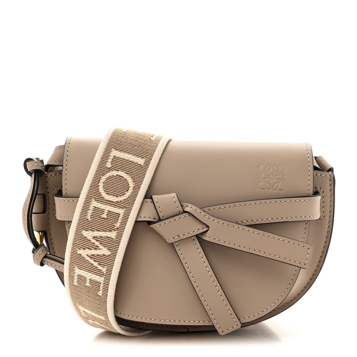Loewe Calfskin Jacquard Mini Gate Dual Bag Clay 1 of 10