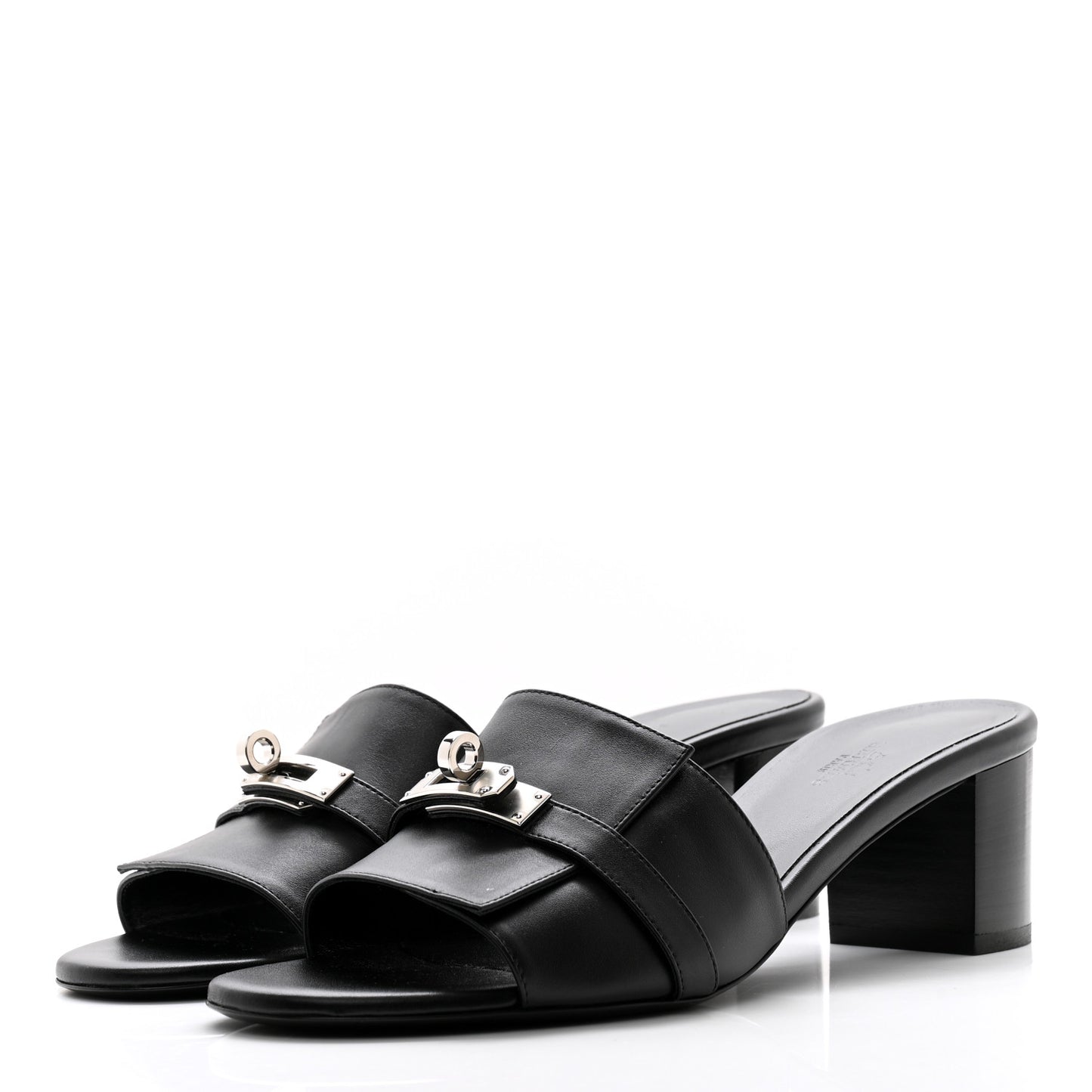 Calfskin Gigi 50 Sandals 40 Gold Black