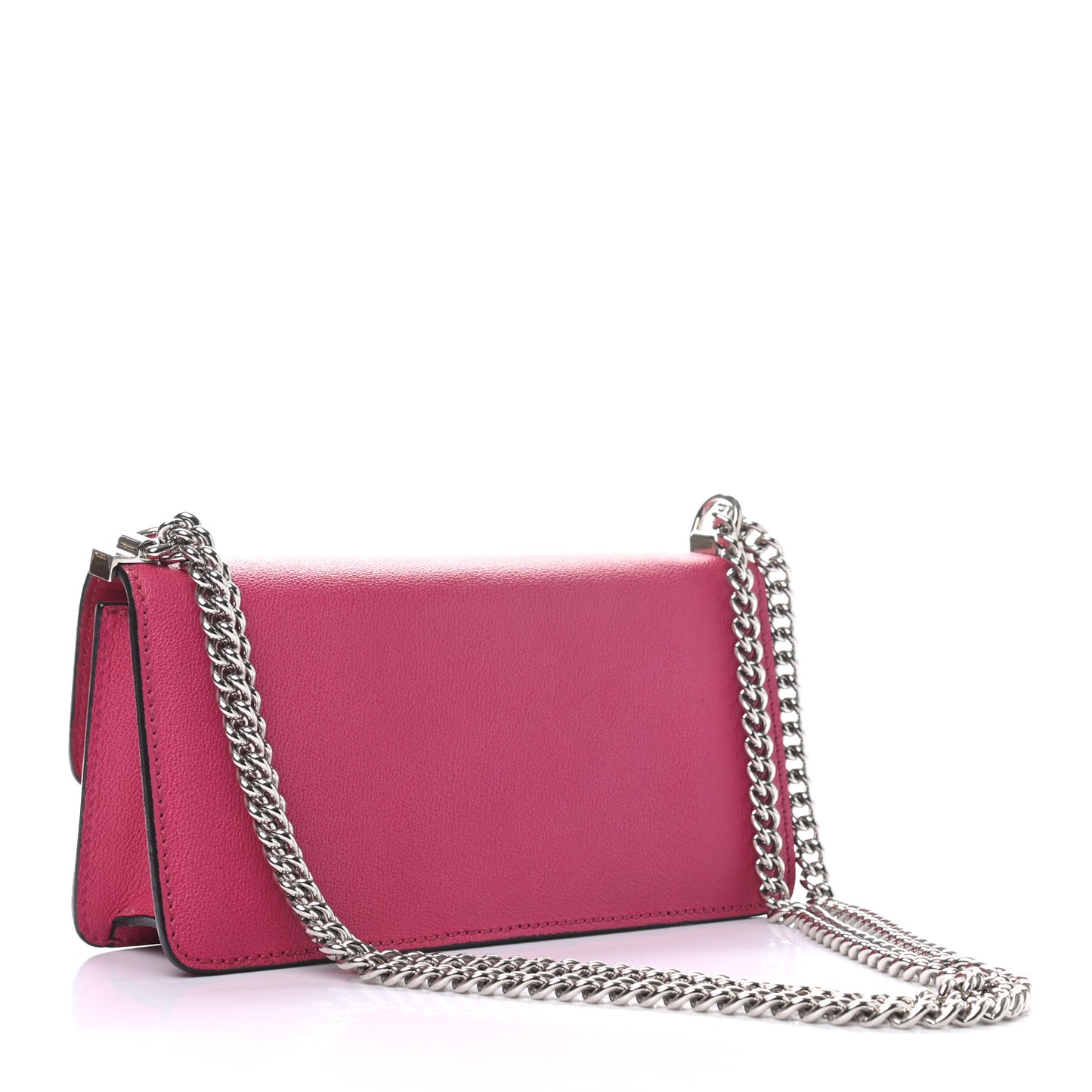 Grained Calfskin Medium Insignia Flap Pink