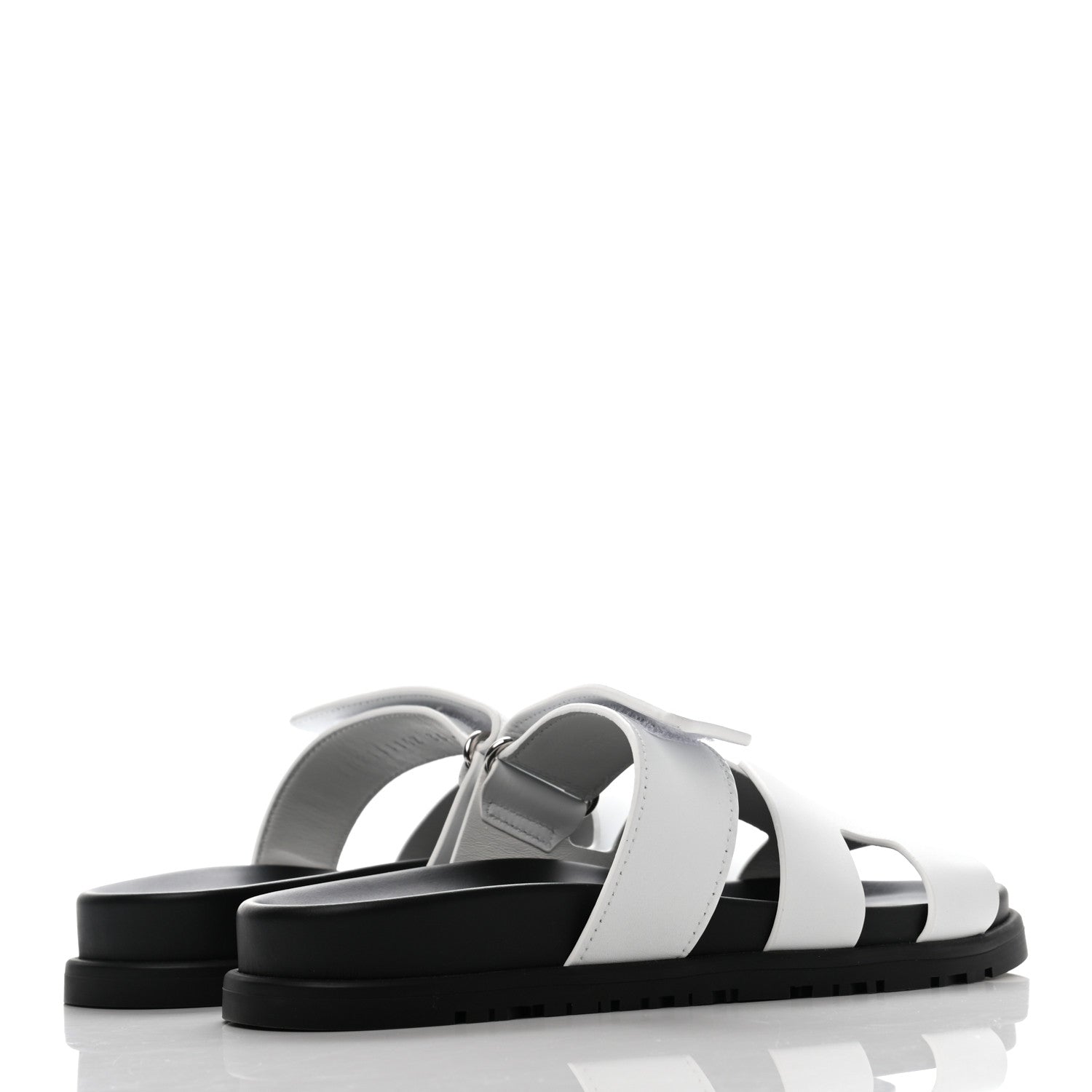 Hermes Calfskin Womens Chypre Sandals 36 White 4 of 13