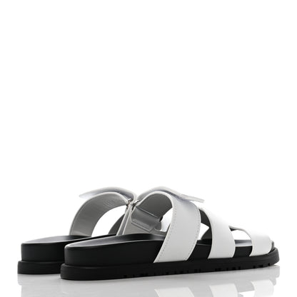 Hermes Calfskin Womens Chypre Sandals 36 White 4 of 13