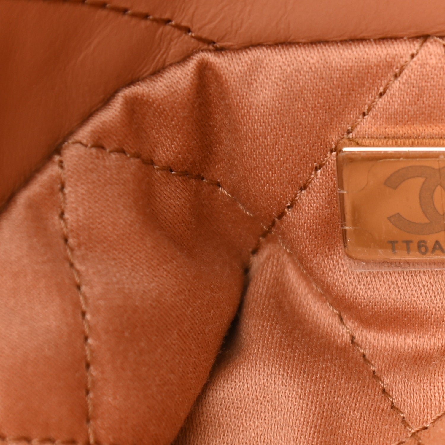 Chanel Shiny Calfskin Quilted Small Chanel 22 Camel 8 of 12