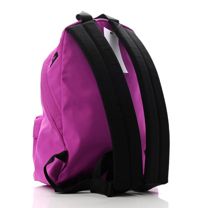 Balenciaga Sport Nylon Logo Embroidered S Wheel Backpack Fuchsia Black 3 of 8