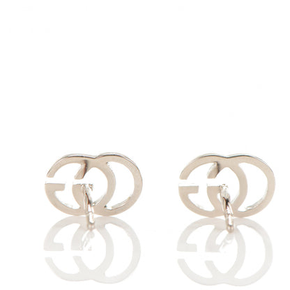 Gucci 18K White Gold GG Tissue Stud Earrings 3 of 7