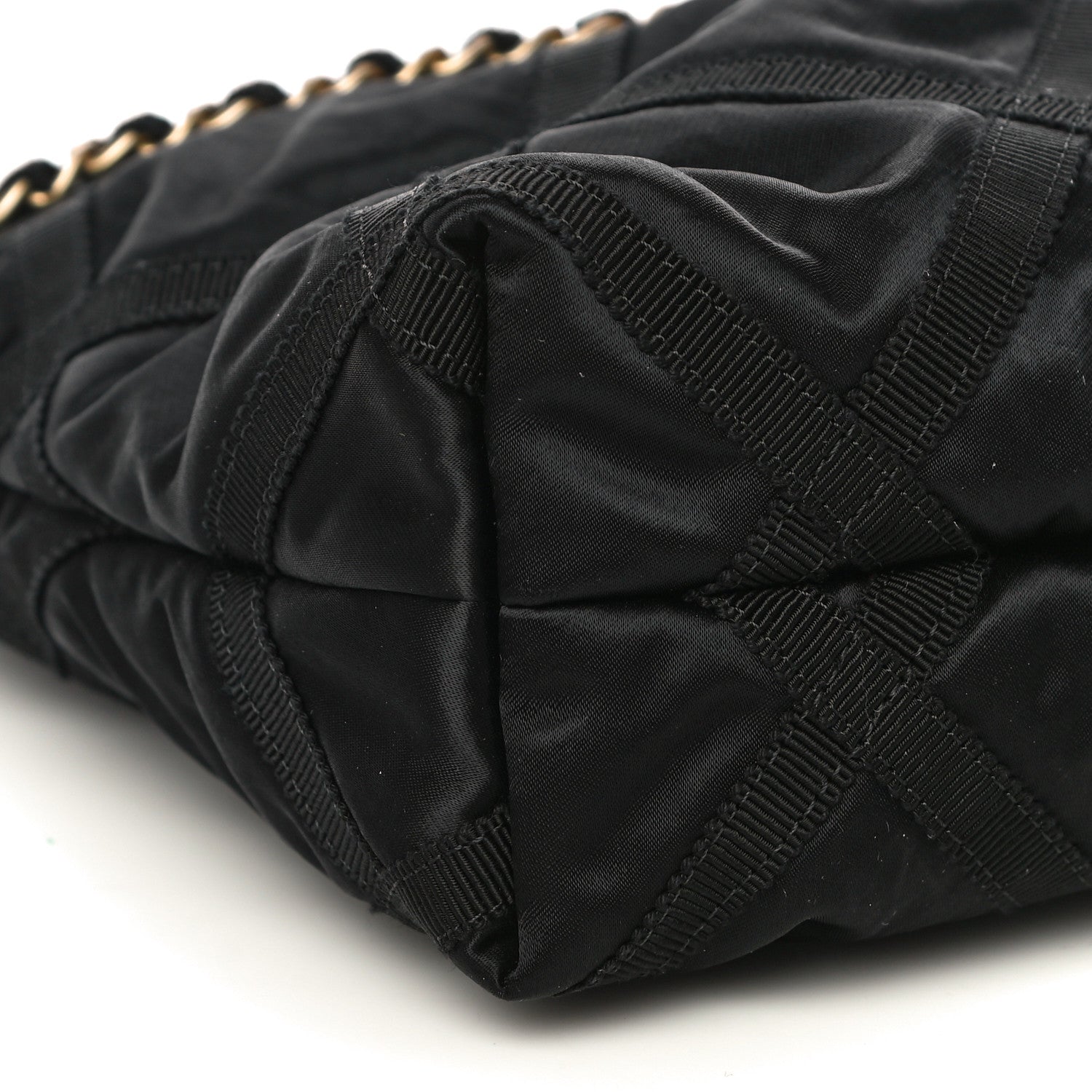 Chanel Nylon Grosgrain Large Lifestyle Pouch With Foldable Tote Black 10 of 12