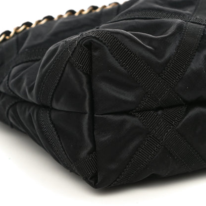 Chanel Nylon Grosgrain Large Lifestyle Pouch With Foldable Tote Black 10 of 12