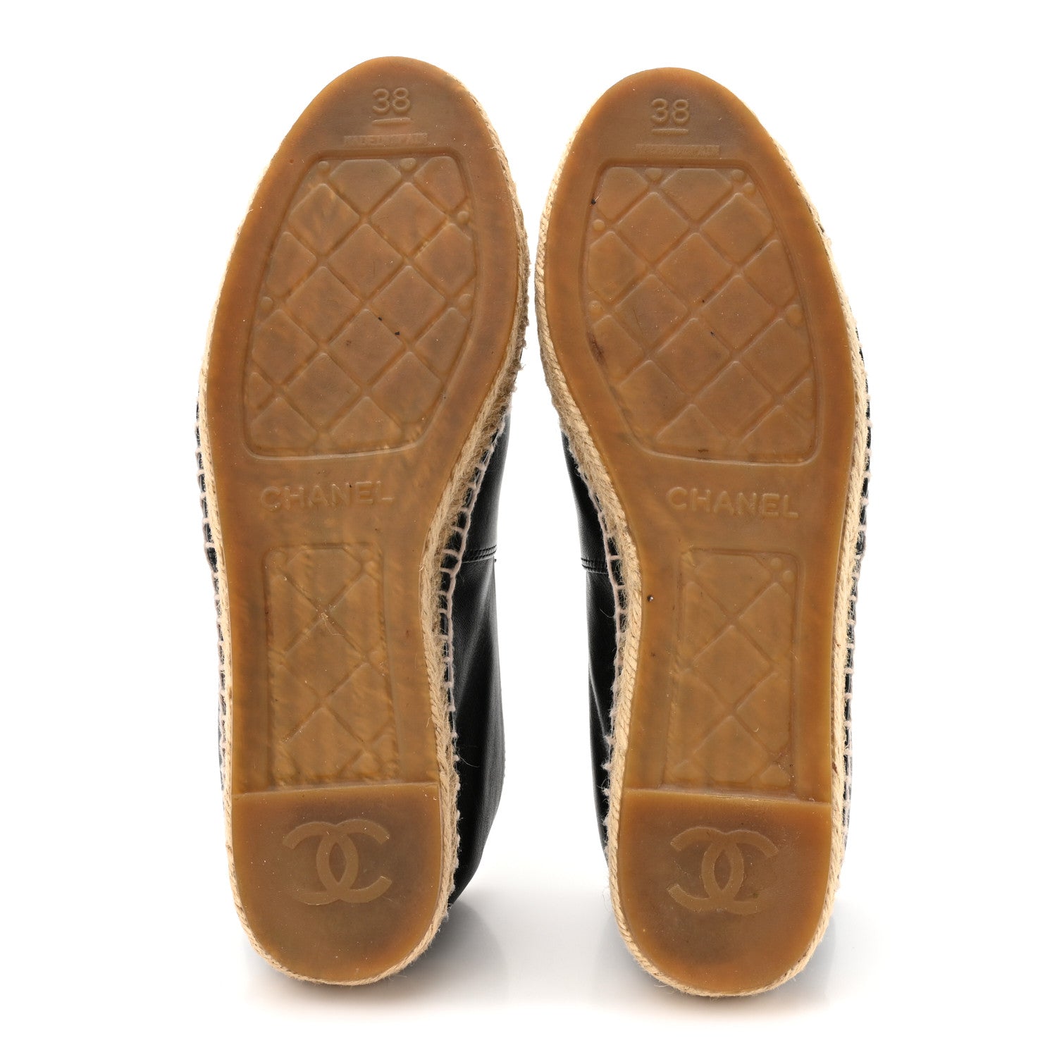 Chanel Lambskin CC Espadrilles 38 Black 5 of 15