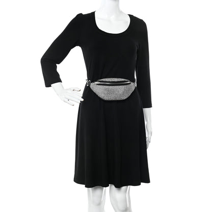 Alexander Wang Rhinestone Mesh Mini Attica Belt Bag Black 2 of 10