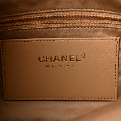 Chanel Calfskin Quilted Small Maxi Hobo Beige 6 of 10