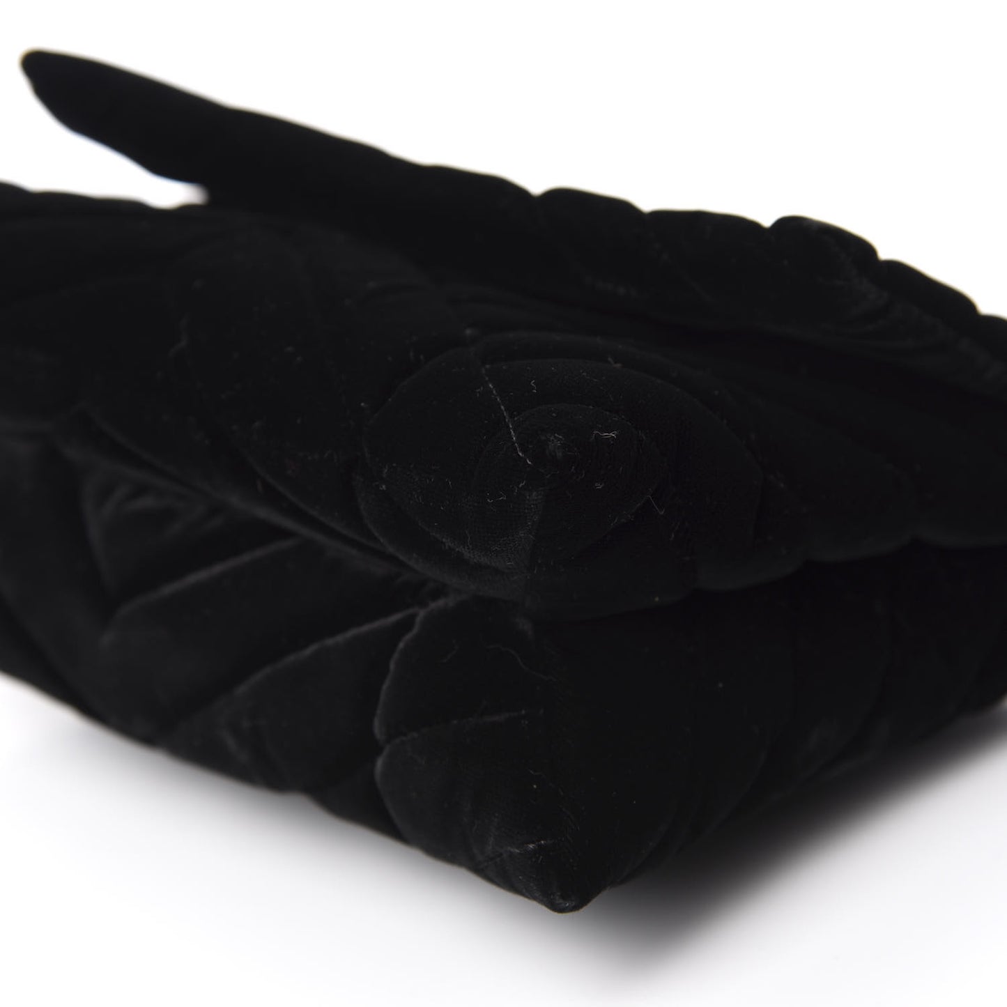 Velvet Mini Sugar Flap Shoulder Bag Black